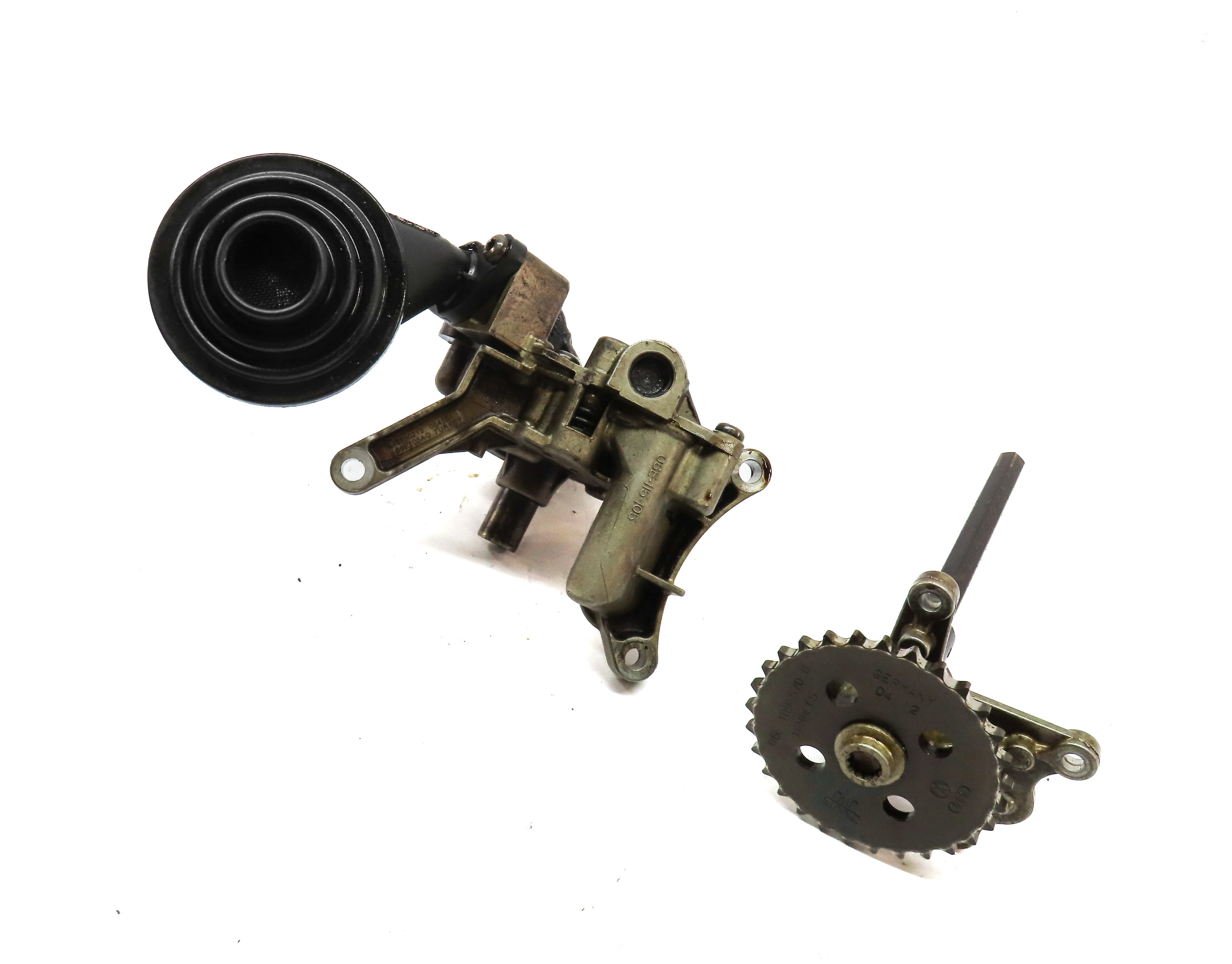12 AUDI A7 C7 4G8 3.0L SUPER ENGINE OIL FLUID PUMP w/PICK UP TUBE & SPROCKET — exact item pictured